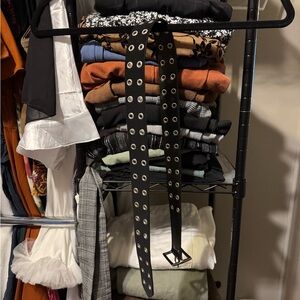 Urban Outfitters Black Eyelet Belt